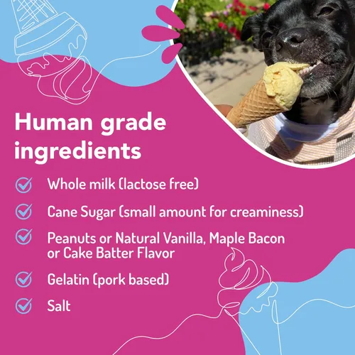 Miniatura 2 de Puppy Scoops Mezcla para helado, para perros: Mantequilla de maní. Añada agua y congélelo en casa.