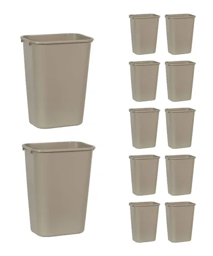 Miniatura 13 de Rubbermaid Commercial Products - Basurero de escritorio de resina plástica Azul