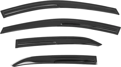 Miniatura 15 de IKON MOTORSPORTS Viseras de ventana de canal compatibles con Toyota Camry 2018-2024, protectores de lluvia acrílicos ahumado/tintados, deflectores