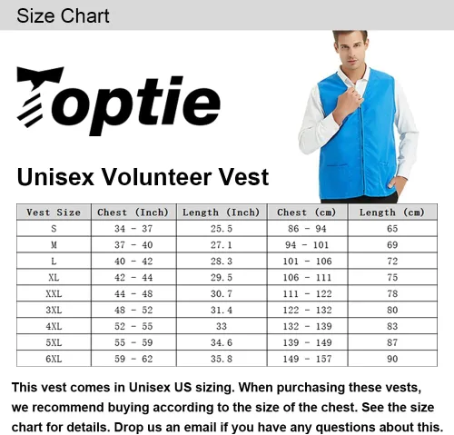 Miniatura 6 de TopTie Chaleco de actividad voluntaria para adultos, uniforme de supermercado, ropa de trabajo
