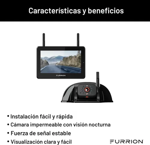 Miniatura 4 de Furrion Vision S+ Sistema de observación RV con monitor de 7 pulgadas, Sharkfin, visión nocturna infrarroja, transmisión en vivo, amplio ángulo