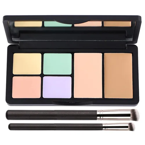 Paleta de Corrector de Contorno, Paleta de Maquillaje Corrector de Contorno de Color 6 en 1, Kit de Maquillaje de Contorno de Base Iluminadora para