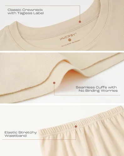 Miniatura 4 de INNERSY Conjunto de ropa interior térmica para mujer, ultra suave, capa base larga para clima frío
