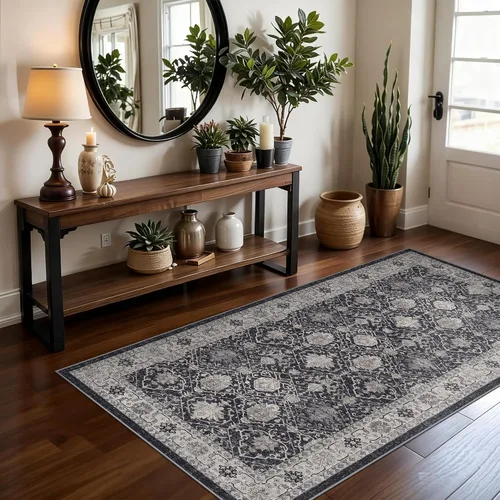 Miniatura 127 de Alfombra lavable para pasillo - 2x7 alfombras de cocina, alfombra para entrada, alfombra vintage, suave, alfombra antideslizante para piso, alfombra