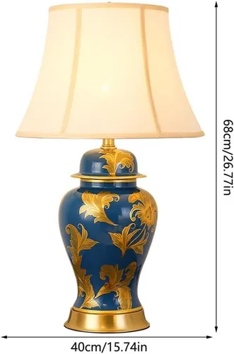 Miniatura 2 de Lamp for Desk Ceramic Table Lamp Bedroom Bedside Lamp Living Room Table Lamp Sofa Coffee Table Lamp Retro Hotel Decoration Desk Lamps for Home