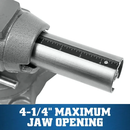 Miniatura 4 de Morsa de banco multiuso Wilton, 4-1/2" de ancho, 4-1/4" de apertura máxima de la mordaza, 2-1/4" de garganta (Modelo 450P)