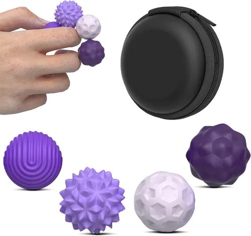 Miniatura 10 de Juguetes de Pelotas Magnéticas de Silicona Fidget, 8 Piezas con Texturas de Atracción, Pelota Sensorial Fidget con Carcasa de Silicona para Adultos