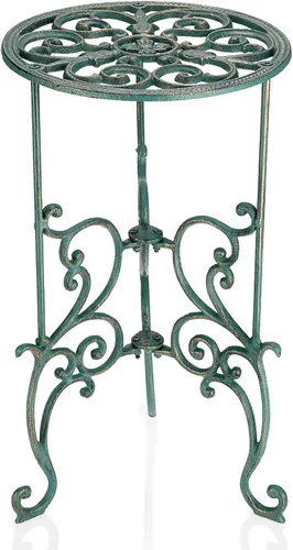OwnMy Soporte Alto de Hierro Fundido para Plantas, Soporte de Maceta de Flores de Hierro Forjado Vintage de Alta Resistencia, Estante Decorativo de