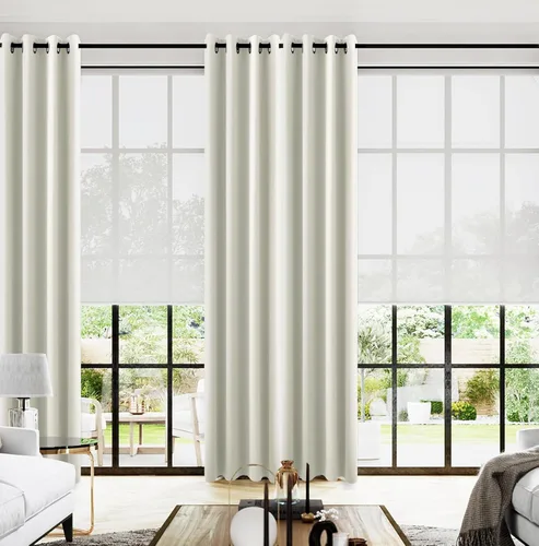 Miniatura 75 de Cortinas opacas de 72 pulgadas extra anchas para dormitorio, puerta corrediza de vidrio y patio, 2 paneles con ojales para oscurecer ventana grande