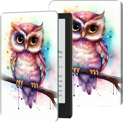 Miniatura 46 de Funda para Kindle de 6 pulgadas (11.ª generación, versión 2024/2022) delgada de piel sintética, ajustable, multiángulo, Smart Shell con función