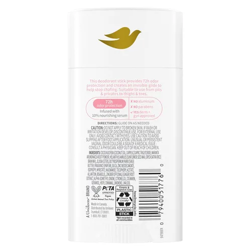 Miniatura 2 de Dove Desodorante antirozaduras de cuerpo entero sin aluminio, frambuesa y rosa, para control de olores de 72 horas, 2.6 onzas