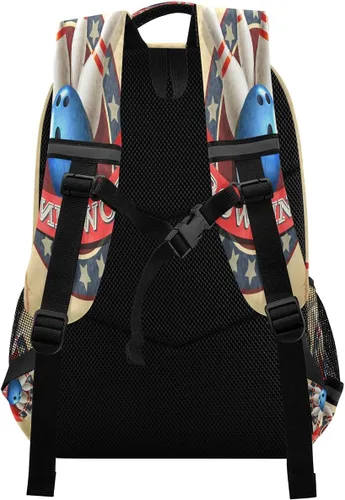 Miniatura 2 de Mochila escolar para laptop, mochila casual para adolescentes, niñas, mujeres, niños, hombres, universidad, viajes, Bola de bolos, Mochilas Daypack