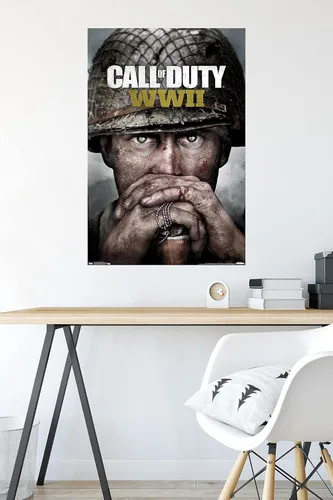 Miniatura 4 de Trends International Call of Duty: WWII - Póster de pared Key Art, 22.375 x 34 pulgadas, versión premium sin marco