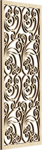9 3/8"W x 24 3/8"H x 1/4"T Marilla Decorativos Paneles de Pared de Madera Calado, Abedul