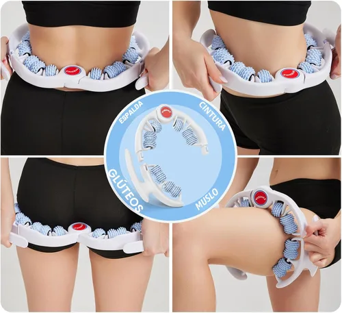 Miniatura 7 de Herramienta de masaje para celulitis, masajeador de drenaje linfático, rodillo muscular, masaje de fascia profunda, eliminación de piel con 14