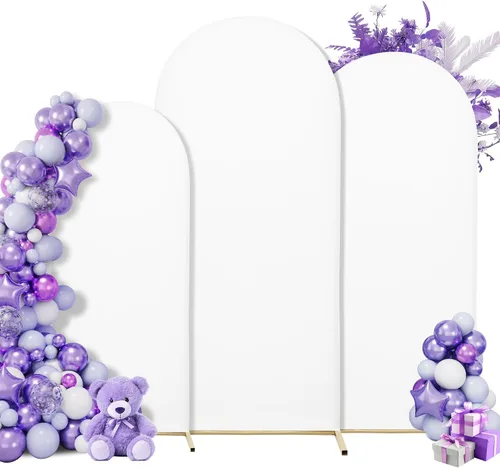 Miniatura 23 de Funda para arco de boda de 6 pies, tela elástica para arcos pequeños, cabinas de fotos y decoración de fiestas, para cumpleaños, duchas