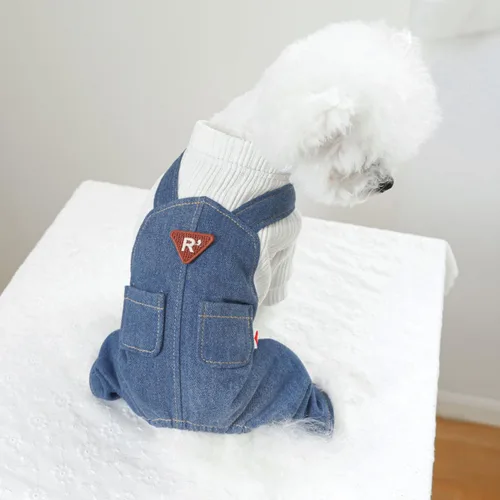 Miniatura 25 de Ropa de invierno para perros, camisas a cuadros para mascotas, elegante mono con babero para perros pequeños, lindos dibujos animados, monos