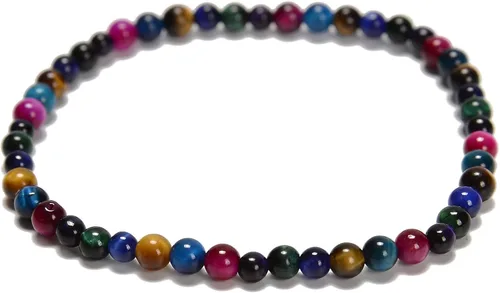 Miniatura 9 de JM Design Pulsera de cuentas redondas lisas de amazonita pequeña, tamaño 0.157 in, 7.5 pulgadas de longitud