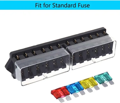 Miniatura 2 de ESUPPORT Camión de coche 12 vías circuito ATO estándar hoja fusibles bloque titular 12 V 24 V