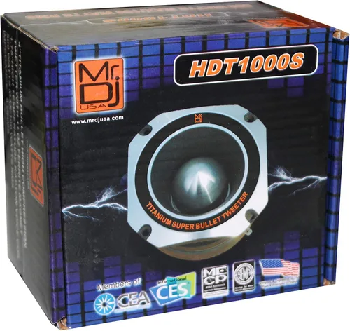 Miniatura 3 de Mr. Dj HDT1000S - Tweeter de alta compresión de bala de titanio de 4 pulgadas con imán de ferrita de 11 onzas (cromo)