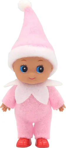 Miniatura 10 de WULEEUPER - Muñeca de bebé elfo de piel oscura Decoración de elfo navideño en miniatura Regalo para recién nacido Muñecas de bebé con pies