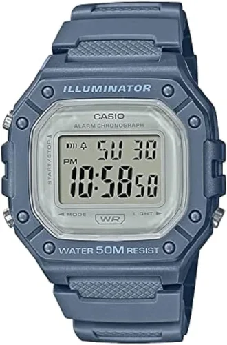 Miniatura 13 de Casio W218H Series Men’s Digital Watch 50M WR 1/100 Second Stopwatch 100 SEC Chronograph LED Backlight Countdown Timer Daily Alarm