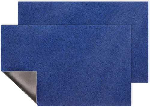 Miniatura 13 de AAZZKANG Paquete de 2 tapetes de bienvenida para interiores y exteriores con parte trasera antideslizante, multiusos, ultra absorbe el barro, fácil