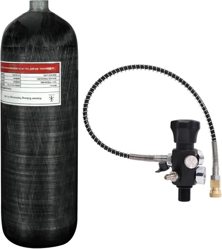Miniatura 8 de TUXING Compresor de tanque de buceo, compresor de aire PCP de 4500 psi, compresor de aire de alta presión, bomba de buceo PCP de doble cilindro