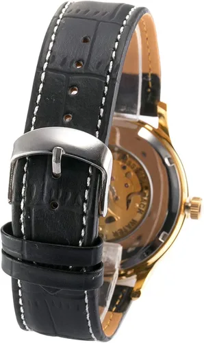 Miniatura 4 de Carrie Hughes Mens Gold Steampunk Skeleton Mechanical Automatic Watch CH13