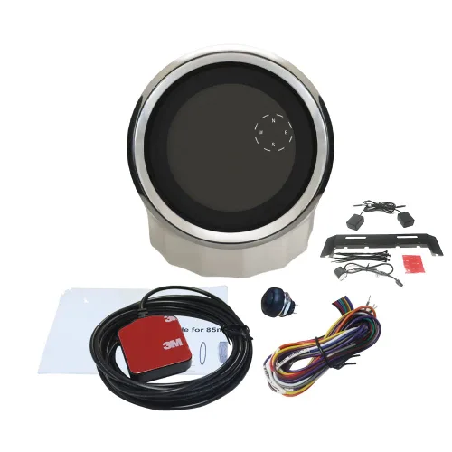 Miniatura 4 de ELING Velocímetro GPS digital para motocicleta de 3-3/8 pulgadas, 299 Kmh MPH nudos con tacómetro de 19999 RPM con alarma, tipo universal para 0-125