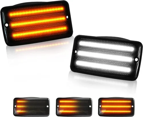 Miniatura 11 de Bestview Luz de Señal de Giro Delantera y Luz Marcadora Lateral LED Compatible con Jeep Wrangler TJ 1997-2006, Kit de Luz de Señal de Giro