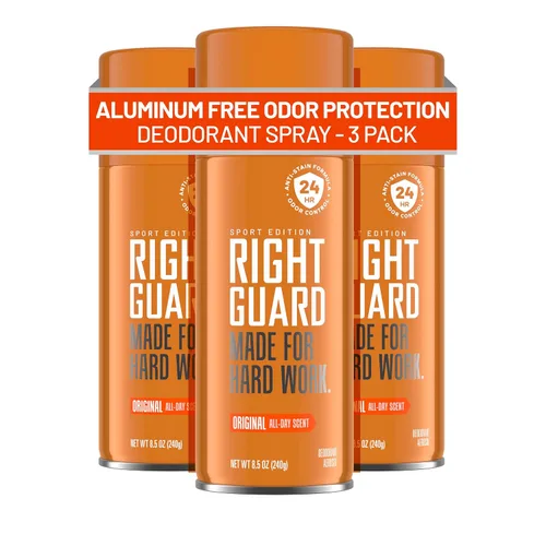 Miniatura 8 de Right Guard Sport Original Scent Desodorante en Aerosol - Desodorante en aerosol de protección sin aluminio para hombres, bloquea el sudor