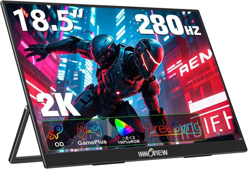 Miniatura 10 de InnoView Monitor portátil 4K de 18.5 pulgadas 3840 x 2160 UHD USB-C HDMI para laptop, pantalla de juegos para computadora IPS de 10 bits, monitor