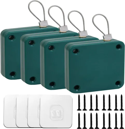 Miniatura 10 de SHIMIDO - Cierrapuertas automático mejorado sin perforaciones de 1000 g para puerta de pantalla, cierrapuertas automático deslizante con cordón de 2