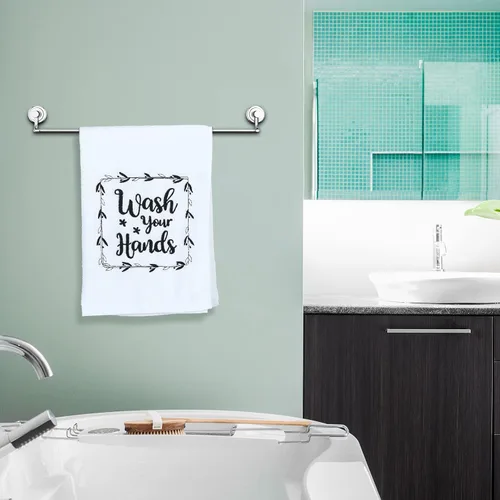 Miniatura 7 de Tatuo 2 toallas de mano divertidas con refranes "Wash Your Hands" para baño, rústicas, bonitas, toallas de cocina para el hogar, letrero decorativo