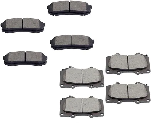 Miniatura 32 de Cciyu D627 Kit de 4 piezas de pastillas de freno cerámicas traseras 1994-2004 para Ford Mustang