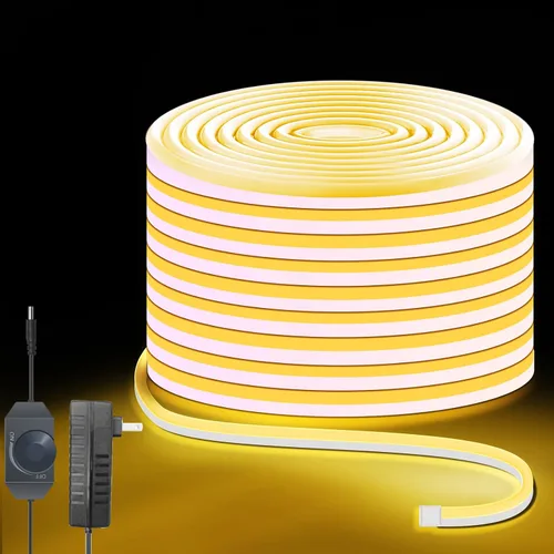 Miniatura 12 de Luces LED de Neón, Tiras de Luces LED Regulables de 12V, Blancas Cálidas, 5m/16.4ft, Luces de Cuerda LED de Neón Impermeables, Tira de Luces LED