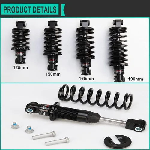 Miniatura 3 de Amortiguadores de resorte para bicicleta WHQ 125mm 150mm 165mm 190mm MTB XC de montaña con amortiguación trasera para bicicleta eléctrica