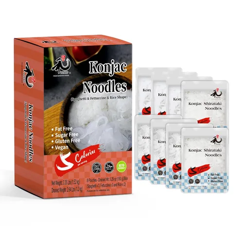 Miniatura 12 de YUHO Shirataki Konjac - Arroz para el interior, vegano, sin gluten, sin grasa, apto para dieta cetogénica, bajo en carbohidratos, 53.61 onzas