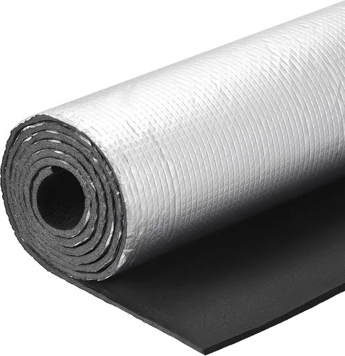 Miniatura 6 de uxcell Hoja de aislamiento, 1 mx0.5 mx5 mm, papel de aluminio en relieve, barrera térmica resistente al calor, para pared de techo, tubo de conducto