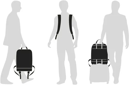 Miniatura 8 de Moleskine Mochila Metro, almacenamiento para laptop de 15 pulgadas, mochila de negocios, para hombres, mujeres, color negro