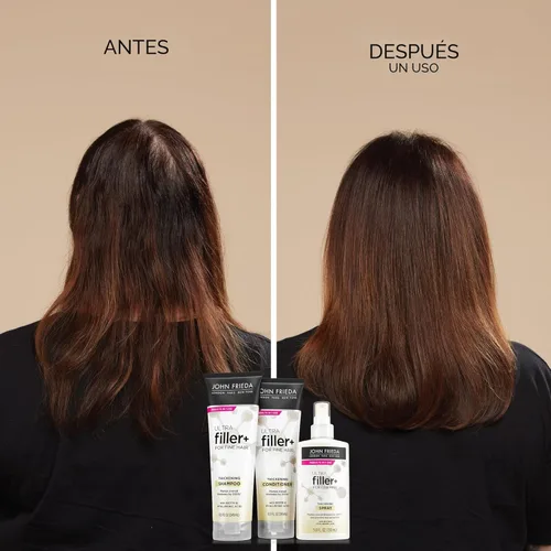 Miniatura 5 de John Frieda ULTRAfiller+ Acondicionador Espesante, Acondicionador Fortalecedor para Cabello Dañado o Fino, Infundido con Biotina y Ácido Hialurónico