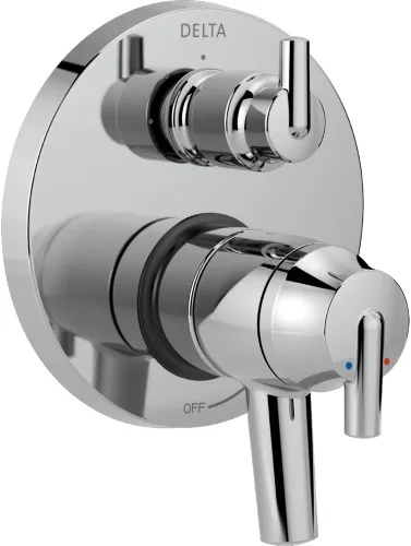 Miniatura 7 de Delta Faucet Trinsic Serie 17 Kit de ajuste integrado de válvula desviadora de 3 ajustes, kit de moldura de válvula de desviación dorada, kit