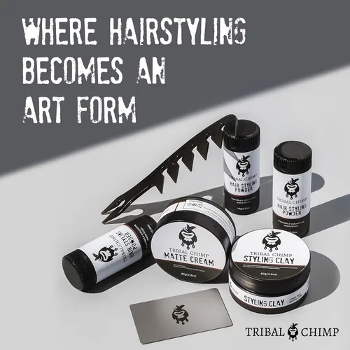 Miniatura 6 de Tribal Chimp Polvo para peinar el cabello, fijación invisible todo el día y polvo texturizante de volumen para hombres y mujeres, polvo para peinar