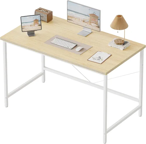 Miniatura 12 de Mericonia Escritorio para computadora de 40 pulgadas, escritorio ejecutivo moderno y grueso, mesa de escritura simple resistente para el hogar, roble