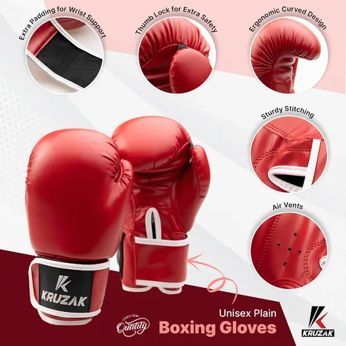 Miniatura 2 de Kruzak - Guantes de boxeo para hombres y mujeres, guantes de sparring y kickboxing, Muay Thai y MMA, 8-16 onzas