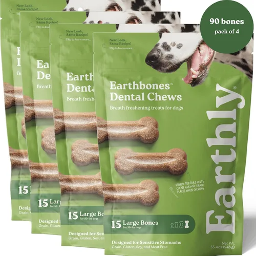 Miniatura 8 de Earthbones Dental para perros pequeños, 90 unidades (3 unidades)