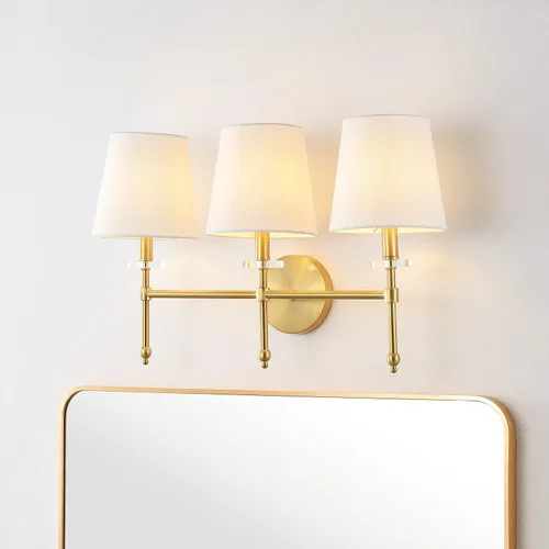 Miniatura 2 de JONATHAN Y Aplique de pared LED moderno de latón dorado de 23 pulgadas, luz de tocador de mediados de siglo para decoración de baño, dormitorio
