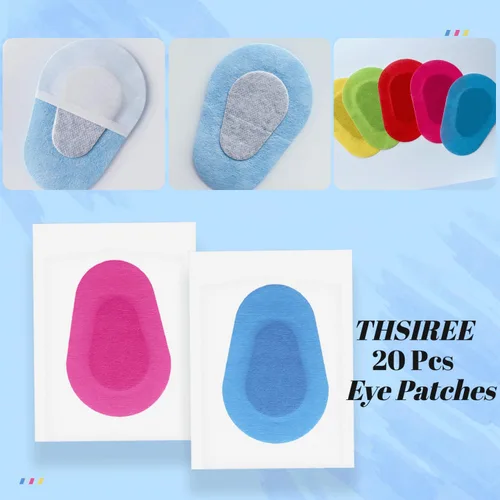 Miniatura 8 de 20 parches adhesivos para los ojos para niños, parche médico desechable transpirable para ambliopía ojo perezoso, vendajes adhesivos sin látex