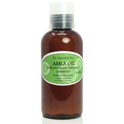 Dr Adorable - 4 oz - Aceite orgánico AMLA sin refinar - 100% puro prensado en frío extra virgen para un cabello sano y cuero cabelludo hidratado